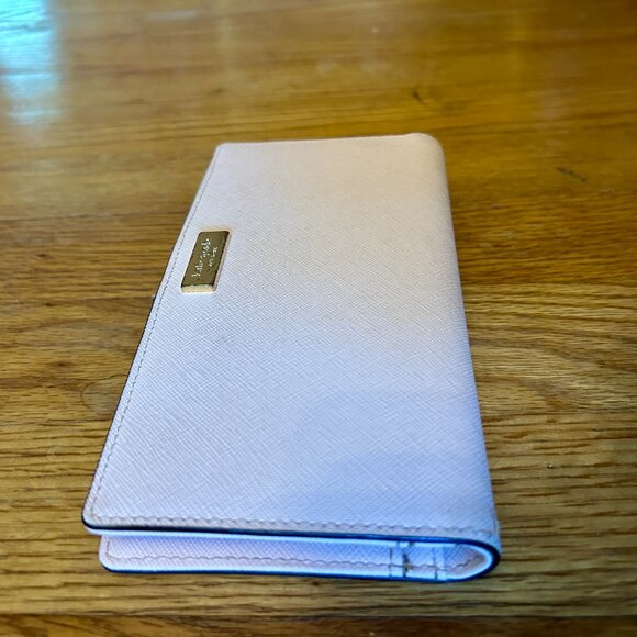 Kate Spade Laurel Way Stacy Clutch Wallet Dusty Blush Pink Saffiano Leather - Picture 5 of 14